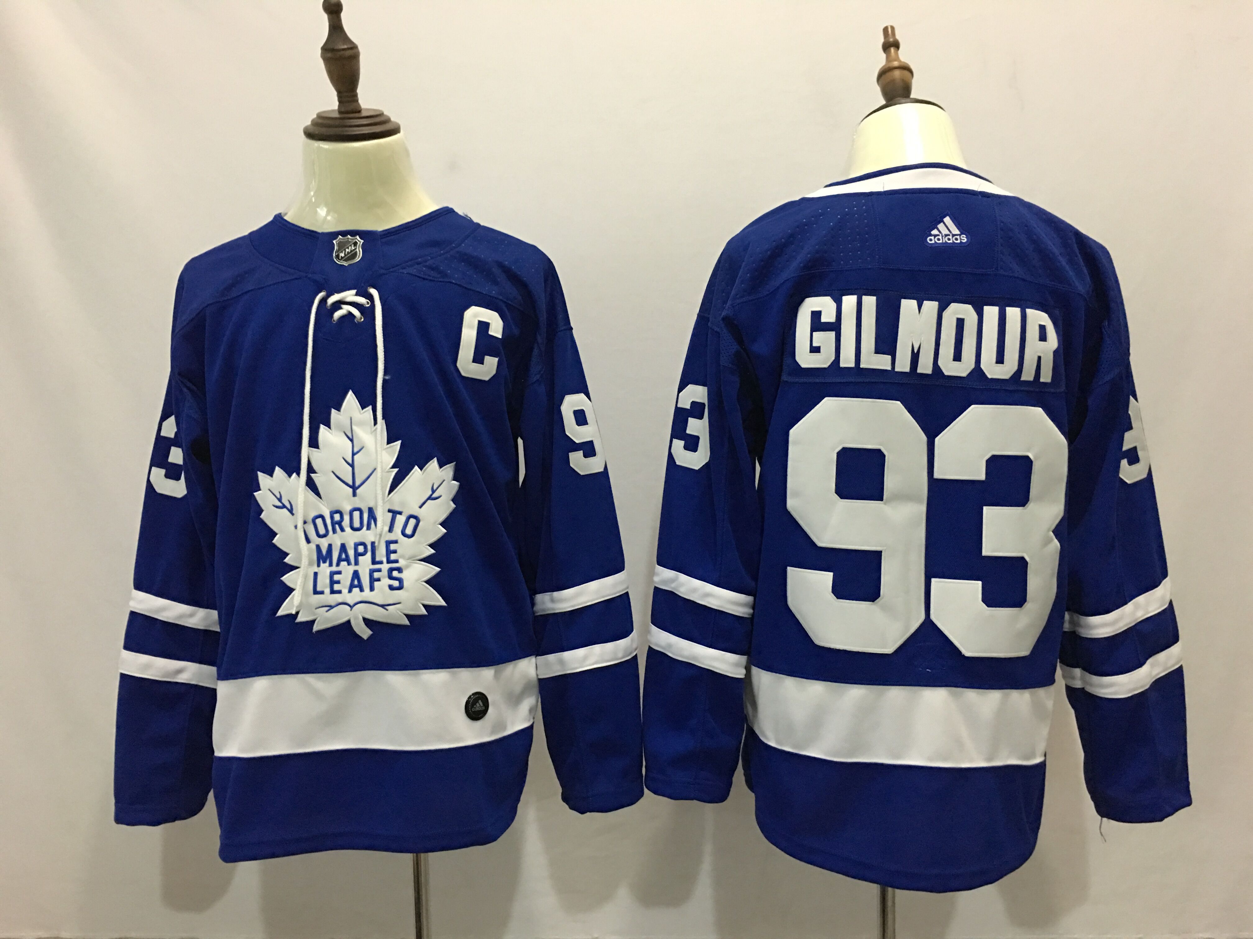 Men Toronto Maple Leafs 93 Gilmour Blue Adidas Hockey Stitched NHL Jerseys